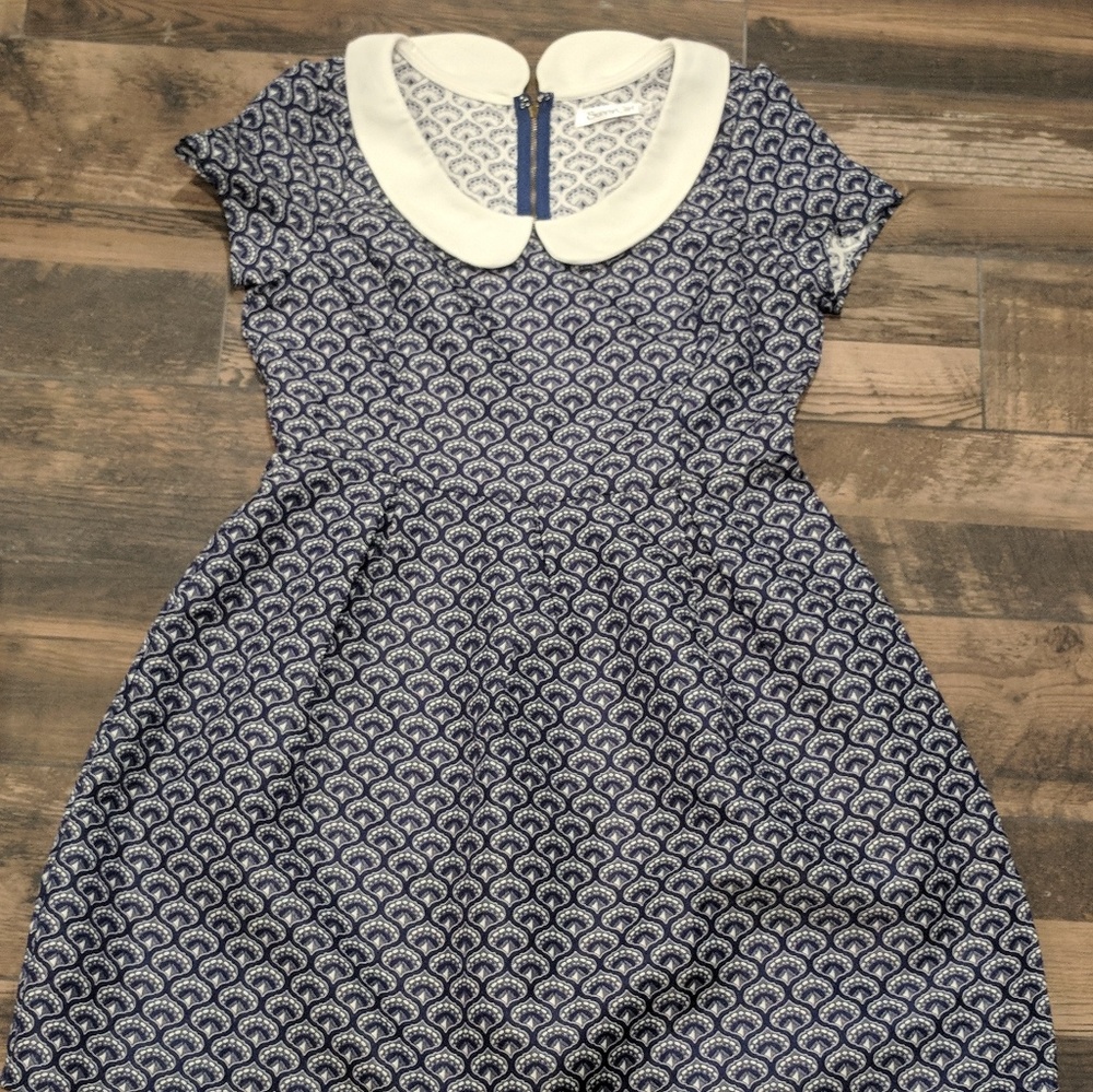 Blue and white Modcloth dress by Sunny Girl